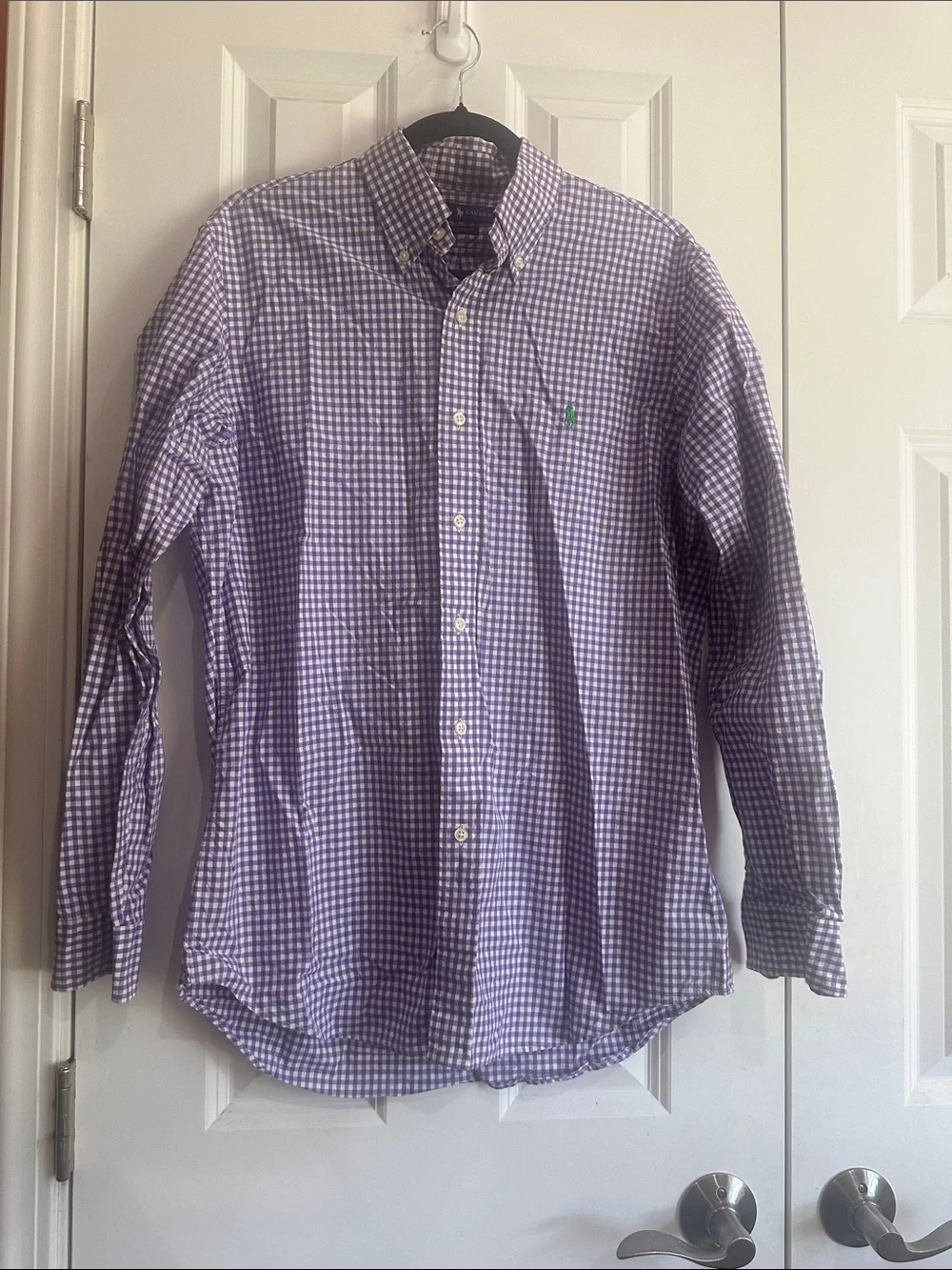 NWOT Polo by Ralph Lauren Purple Gingham Button-Down Shirt size M